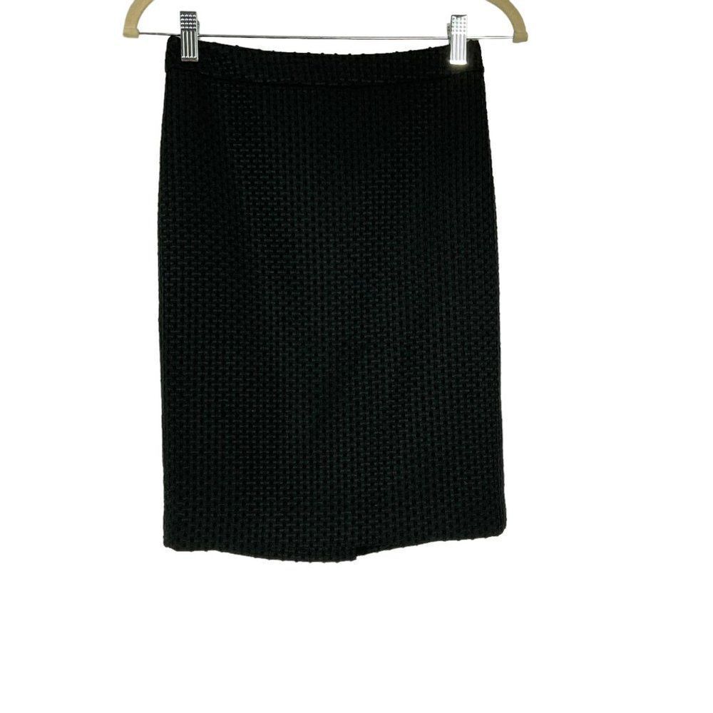 Ann Taylor Petite Textured Dobby Pencil Skirt, NWOT, size 00P, Black